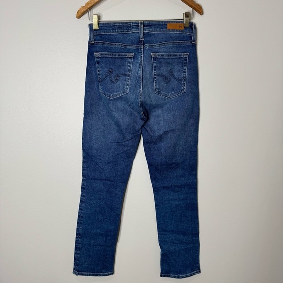 Adriano Goldschmied Mari Crop High Rise Slim Straight Distressed Wash Jeans 26 R - Picture 9 of 12